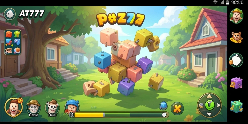 Tampilan gameplay puzzle yang menarik dan menantang di AT777.