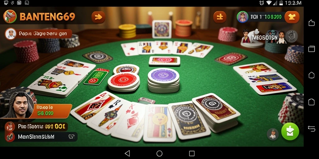 Tampilan gameplay BANTENG69 menampilkan keseruan bermain Gaple.