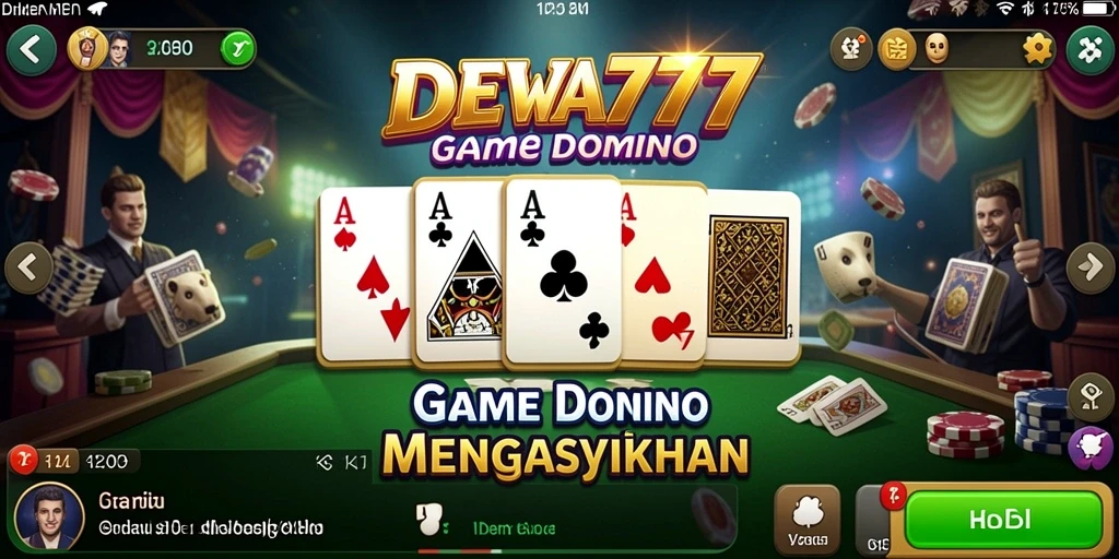 Tangkapan layar gameplay DEWA777 yang menampilkan suasana permainan Domino.