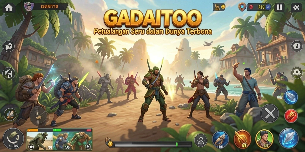 Tampak gameplay GADAITOTO dengan dunia terbuka yang luas dan interaksi menarik.