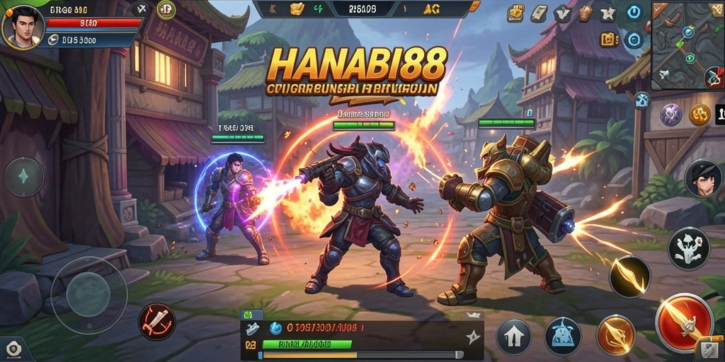 Tangkapan layar utama HANABI88 menampilkan aksi strategis yang mendebarkan.