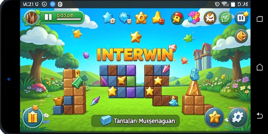 Tampilan gameplay Puzzle INTERWIN yang menantang dan menarik.