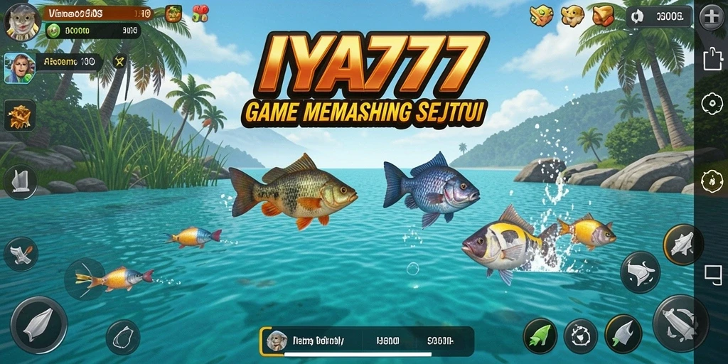 Tampilan gameplay IYA777 dengan aksi memancing seru.