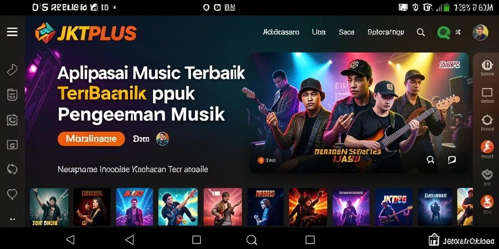 Screenshot menampilkan user interface bernyanyi di JKTPLUS.