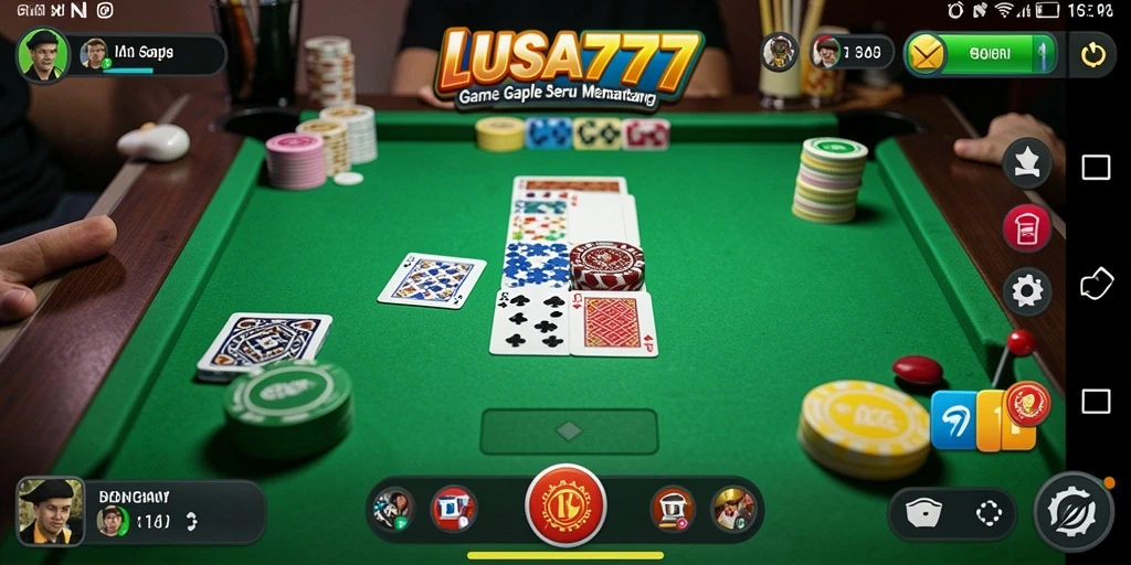 Tampilan gameplay seru dalam LUSA777 saat bermain Gaple.
