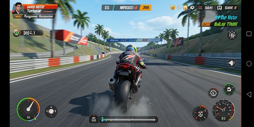 Screenshot utama MPO303 menampilkan aksi balap motor yang mendebarkan.