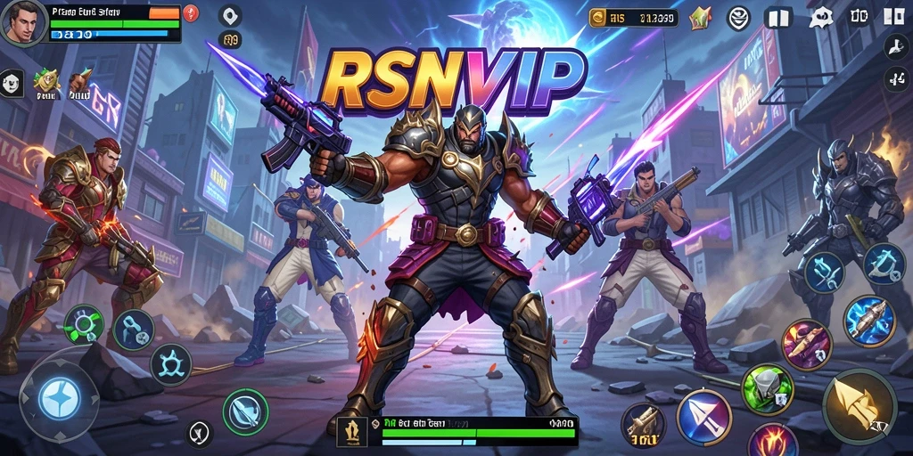 Screenshot menunjukkan karakter-kakter hebat dalam pertarungan intens.